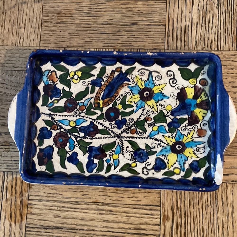 Vintage Jerusalem Pottery small tray